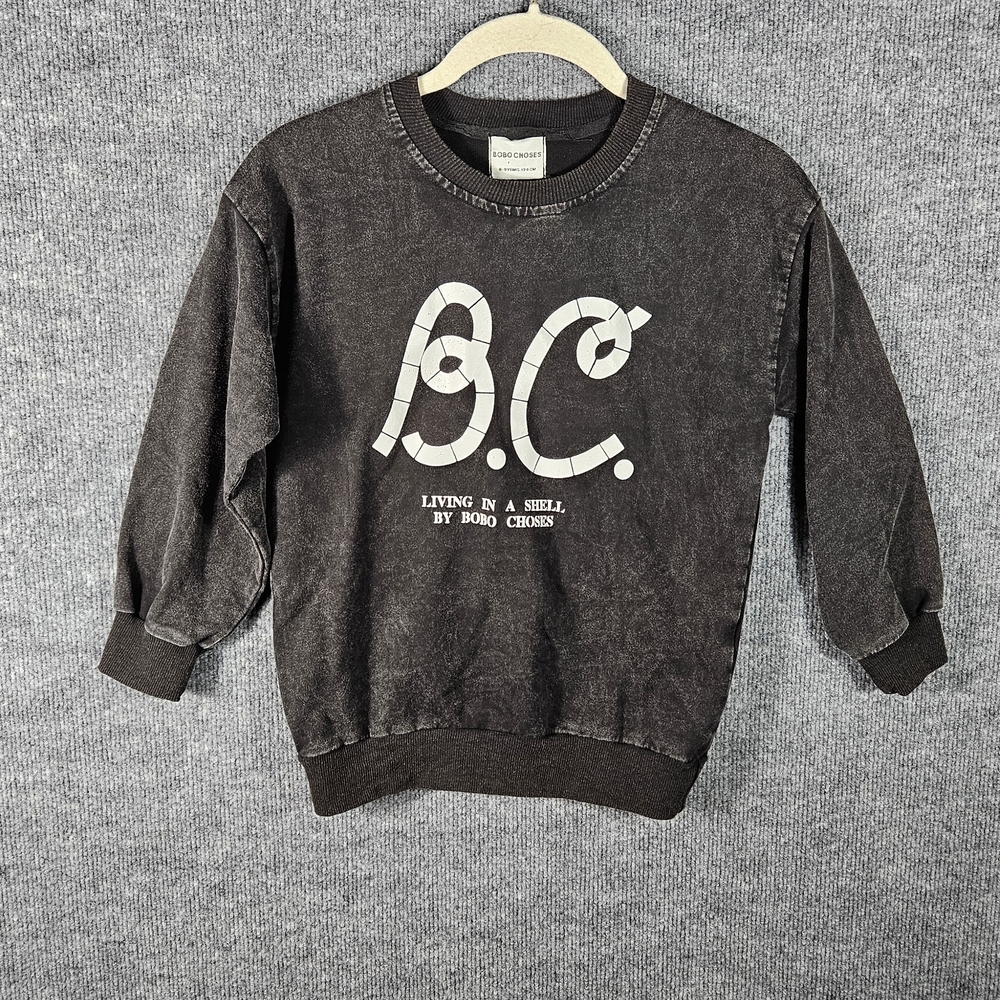 Bobo Choses Charcoal Crewneck Sweater